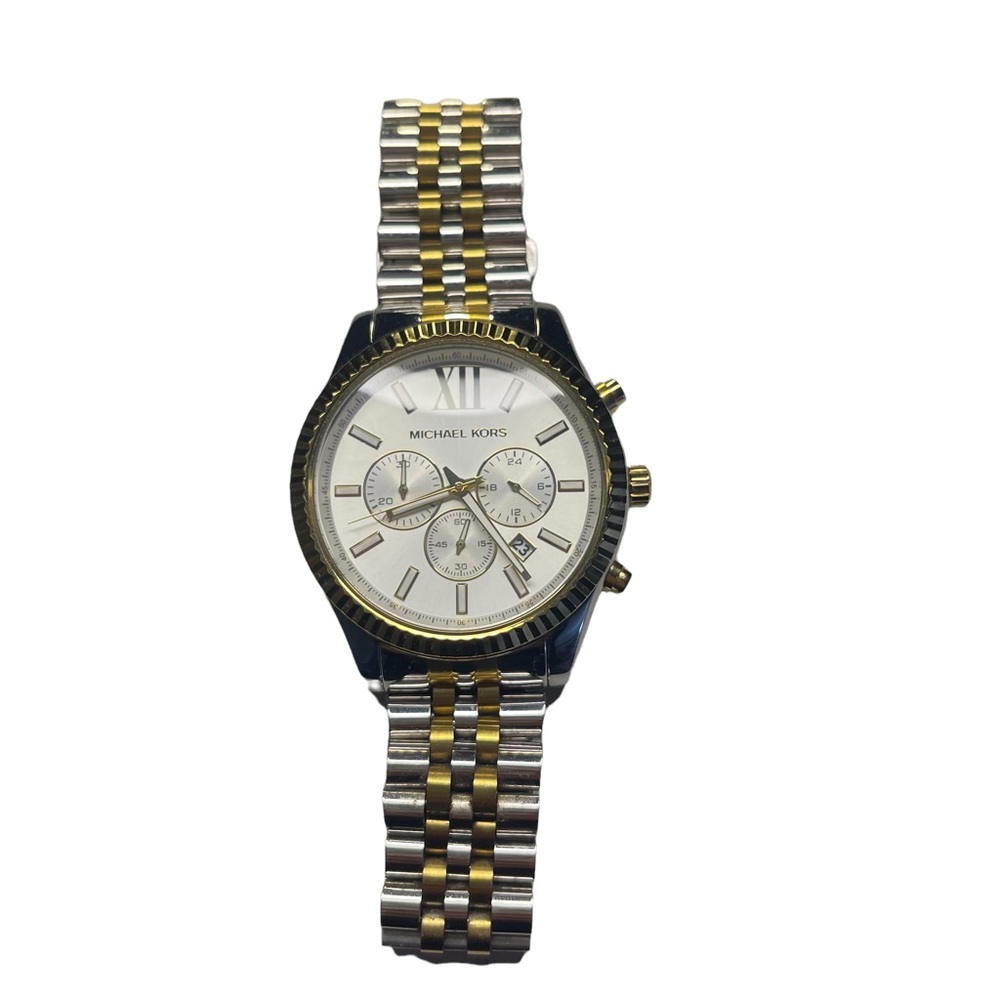 Micheal Kors MensLexington Two-Toned Watch Rolex style band large face